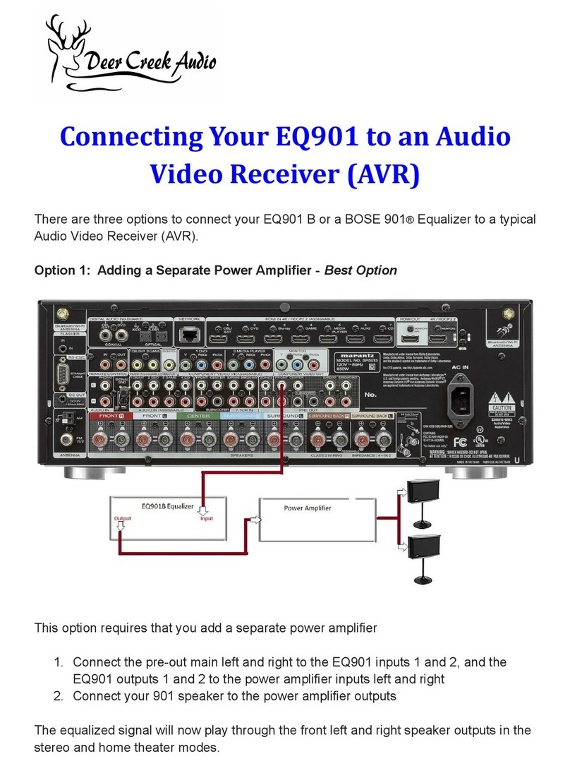 Deer Creek Audio EQ901 Platinum User manual