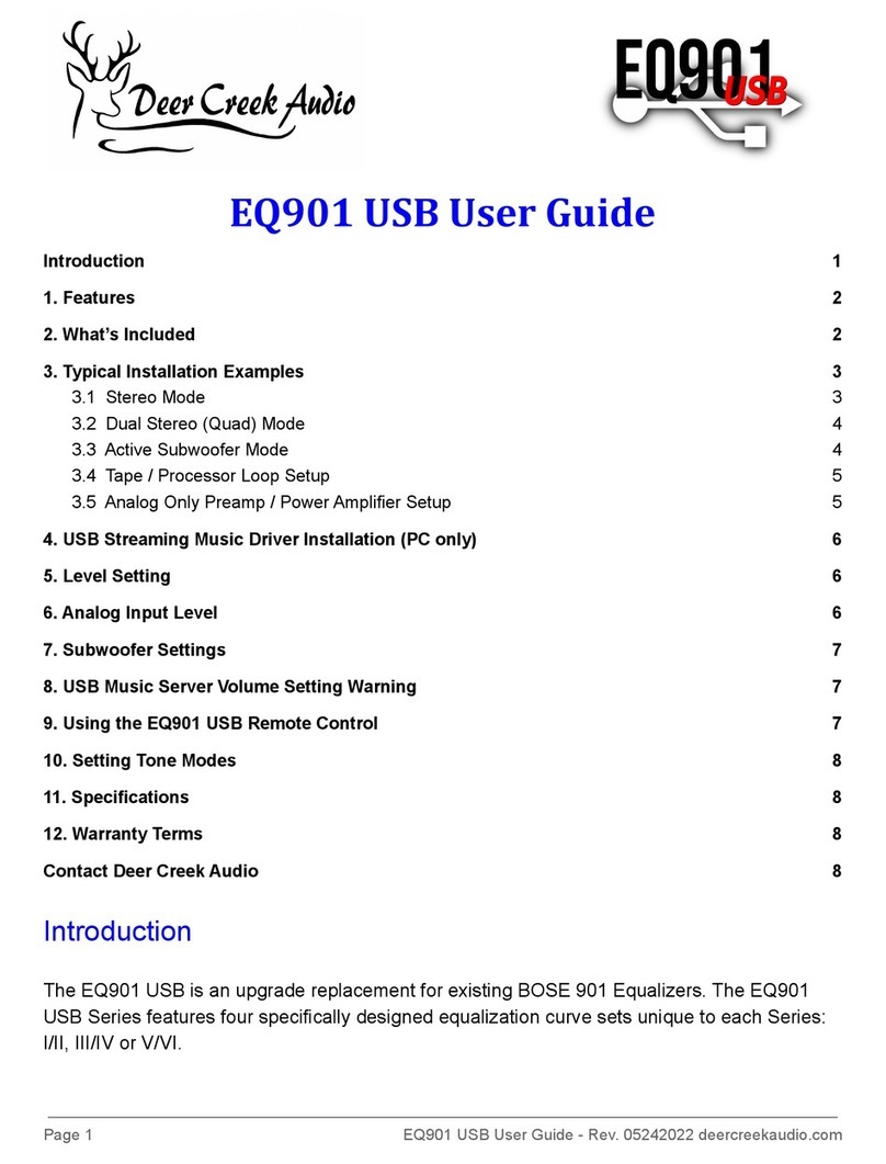 Deer Creek Audio EQ901 USB User manual