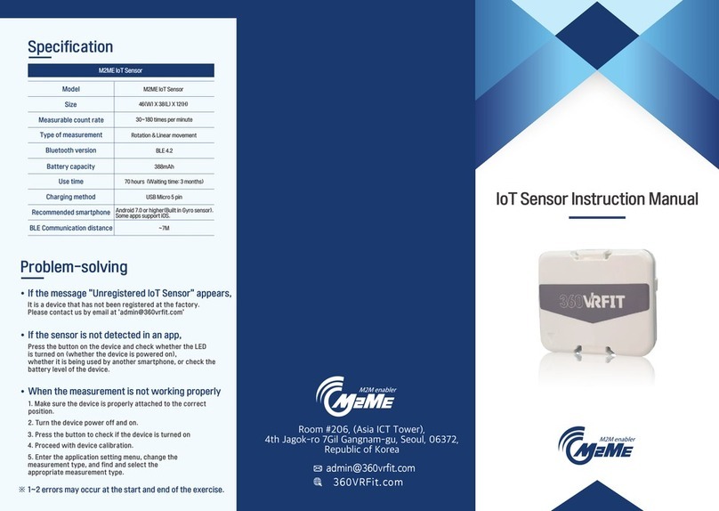 360VRFit M2ME IoT Sensor User manual