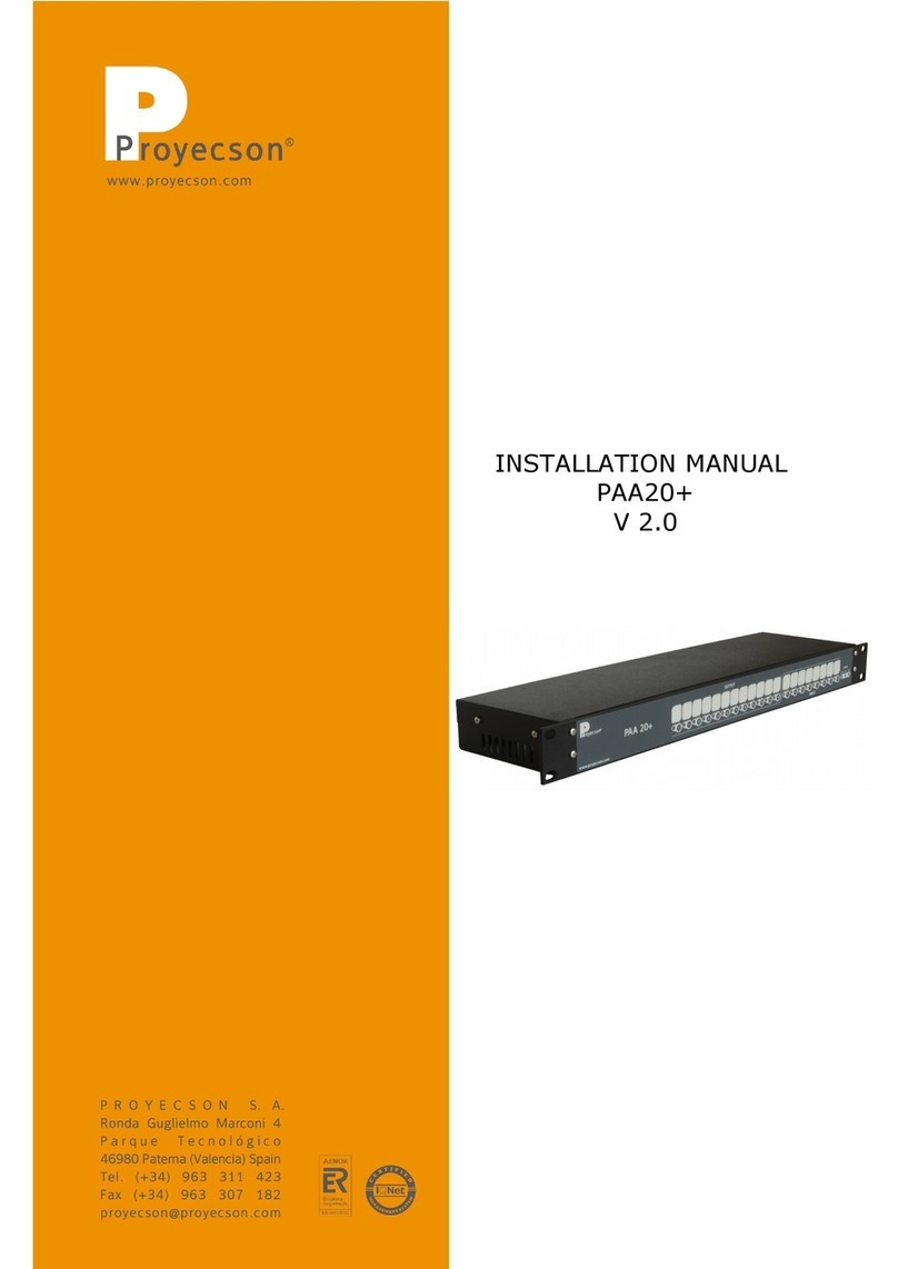 Proyecson PAA20+ installation manual