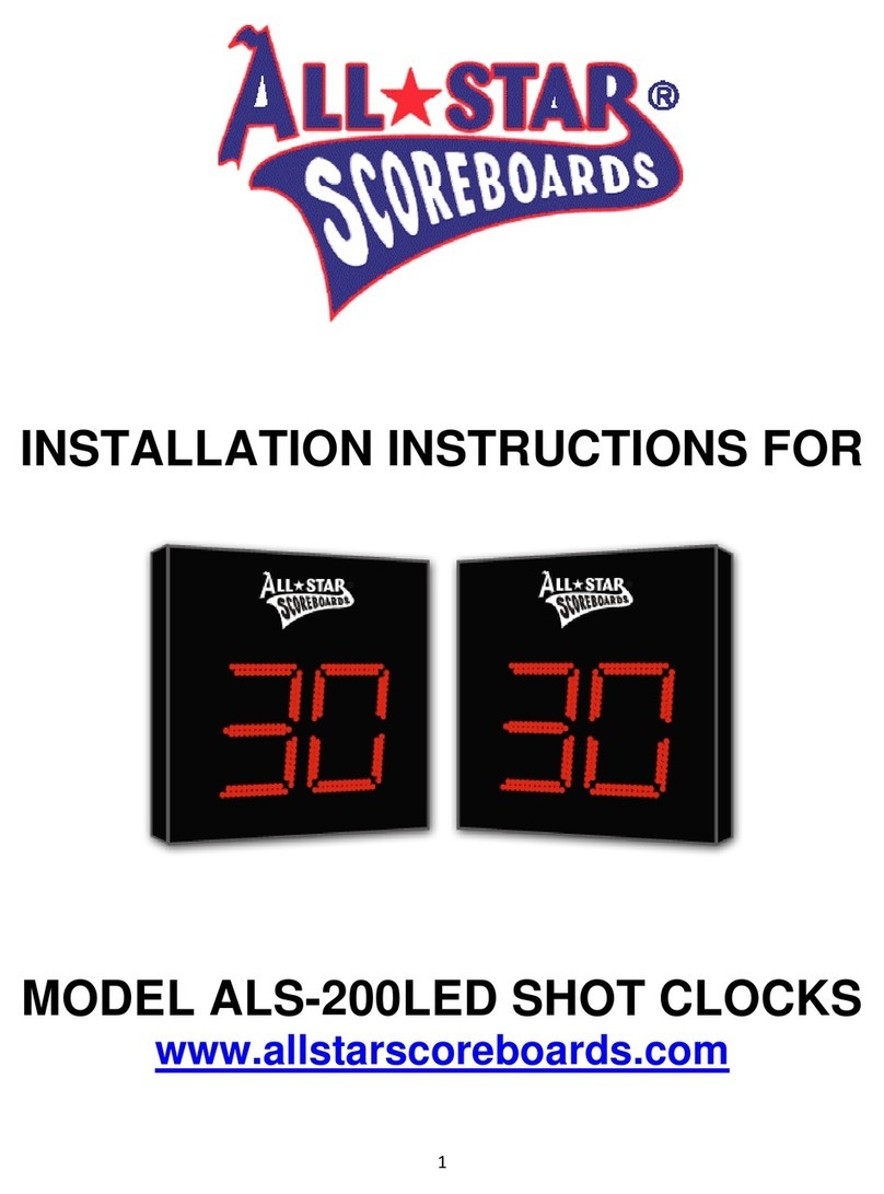 All-Star Scoreboards ALS-200LED installation instructions