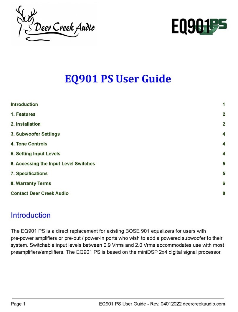 Deer Creek Audio EQ901 PS User manual