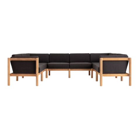 neighbor Haven 8-Piece U Sectional Teak Arm User manual