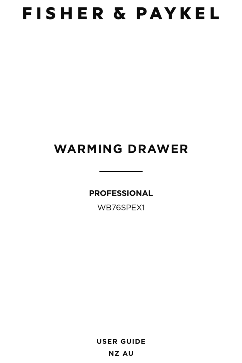 Fisher & Paykel PROFESSIONAL WB76SPEX1 User manual