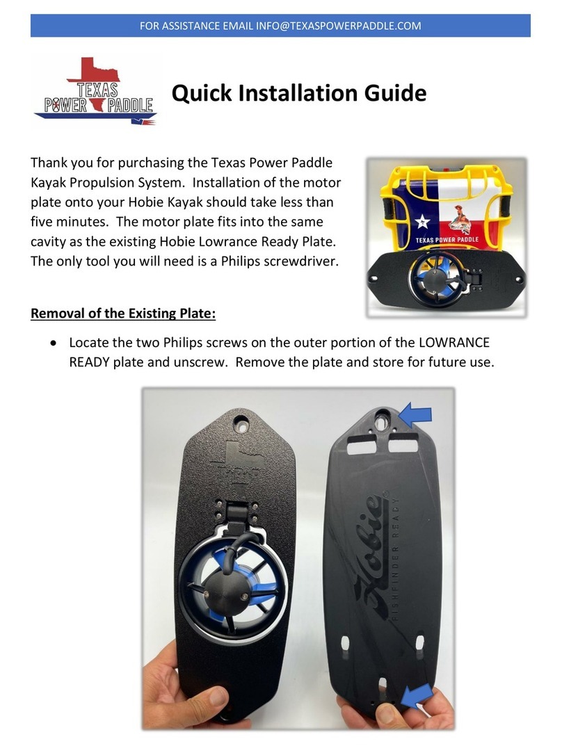 Texas Power Paddle Remora Quick installation guide