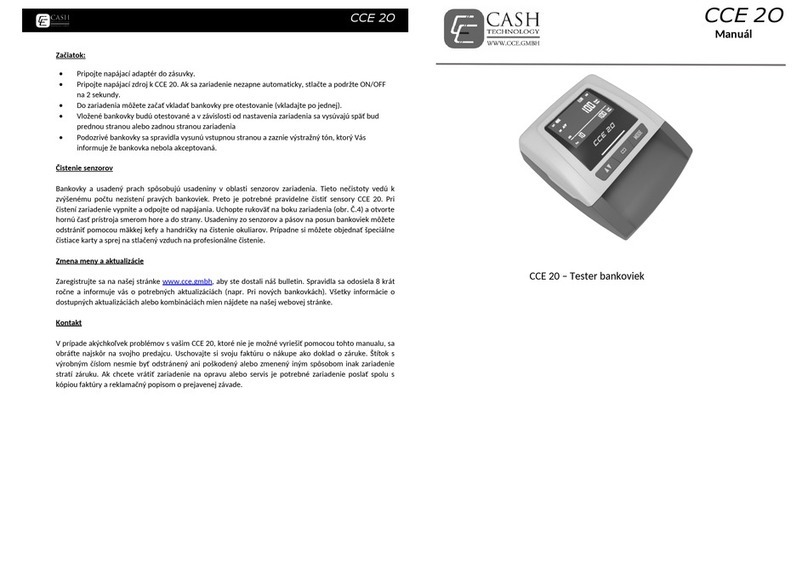 CASH TECHNOLOGY CCE 20 manual CASH TECHNOLOGY CCE 20 manual