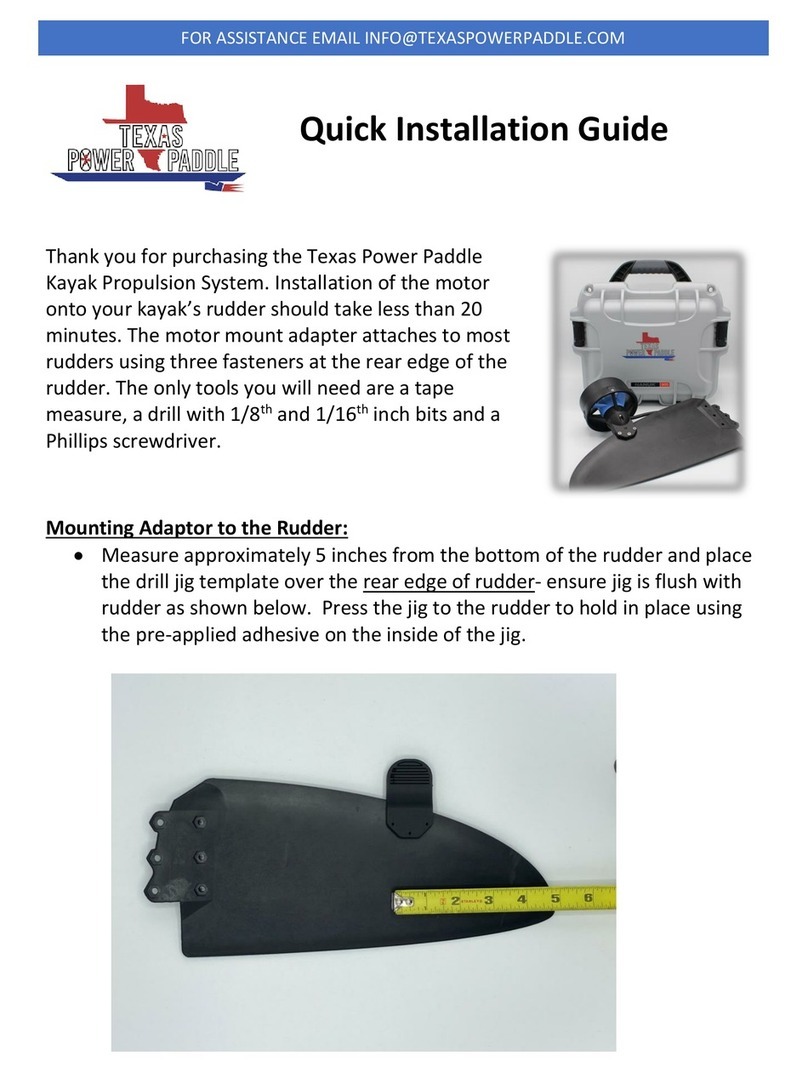 Texas Power Paddle Mako Quick installation guide