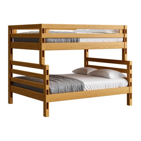 FURNITURE CONCEPTS Classic Ladder End Single-Queen Bunk Assembly