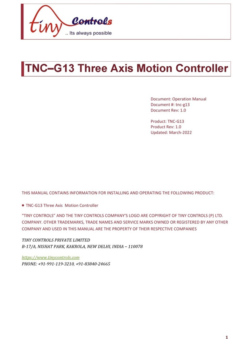 tiny controls TNC-G13 Operation manual