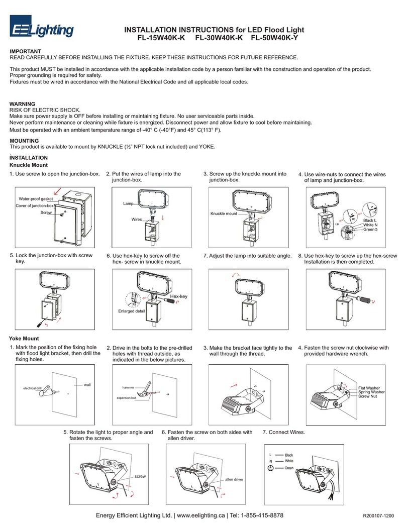 EE Lighting FL-15W40K-K installation instructions EE Lighting FL-15W40K-K installation instructions
