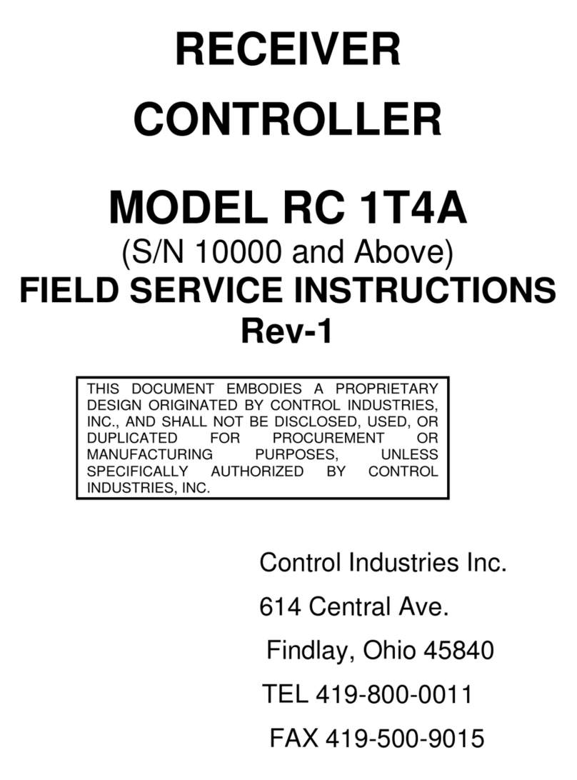 Control Industries RC 1T4A Service instructions
