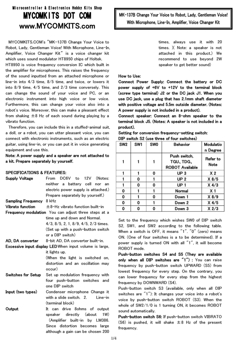 MYCOMKITS MK-137B manual
