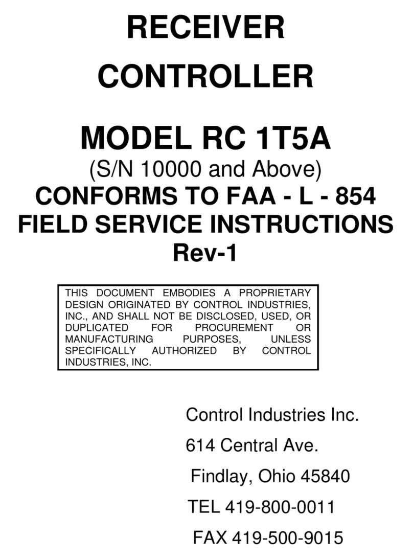 Control Industries RC 1T5A Service instructions