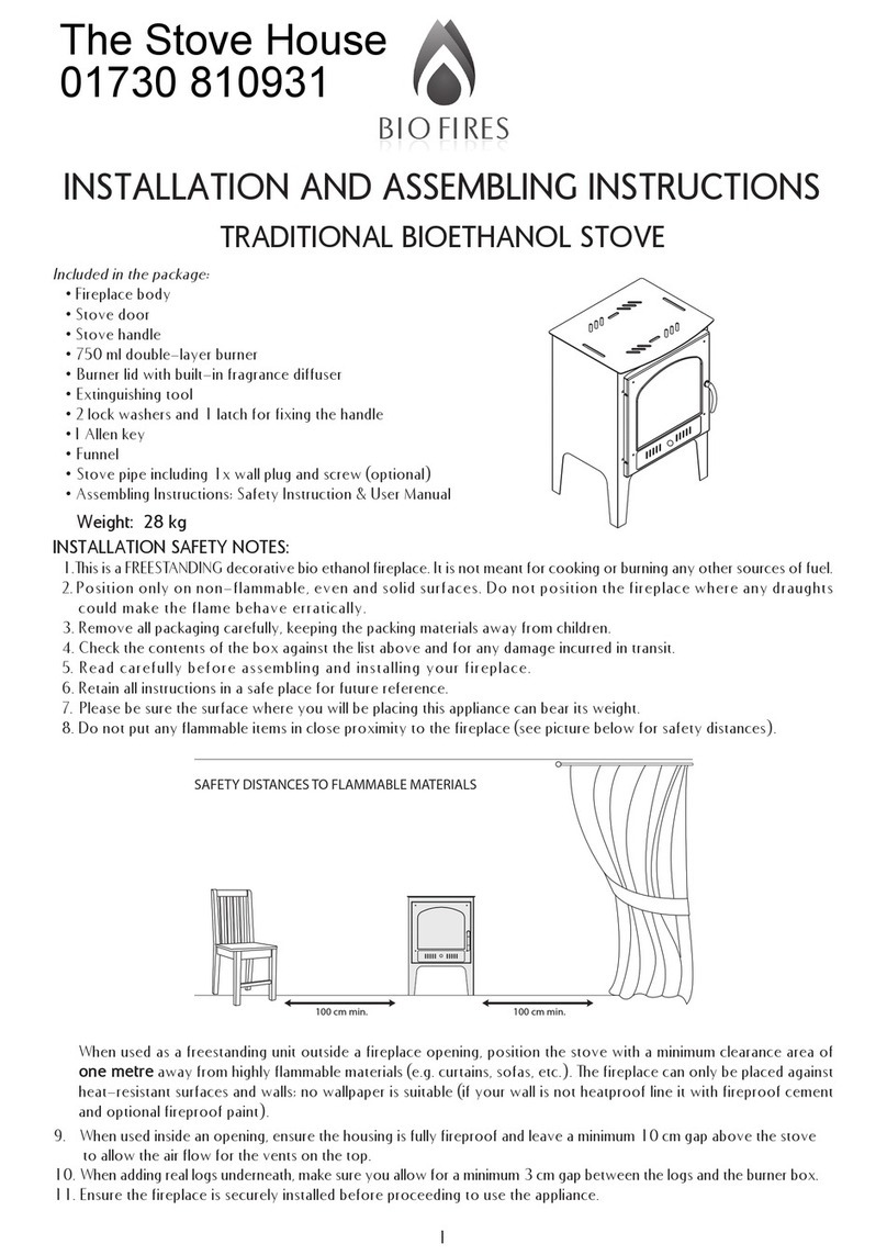 The Stove House BIO FIRES TRADITIONAL BIOETHANOL STOVE manual