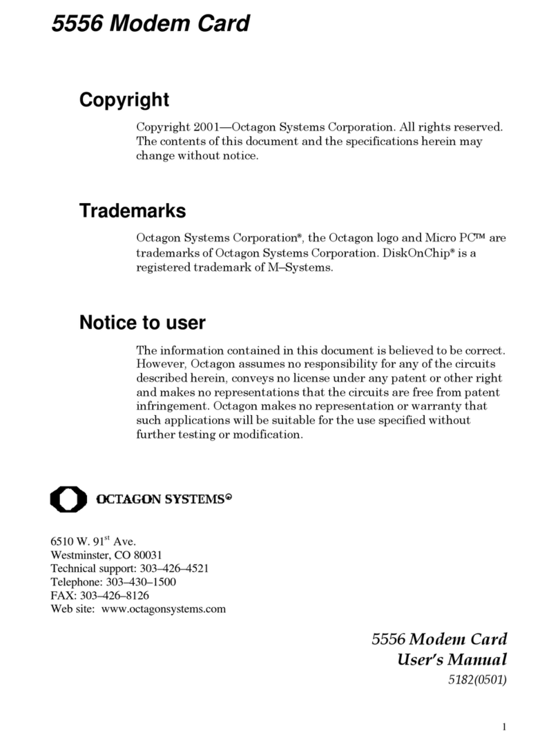Octagon Systems 5556 user manual