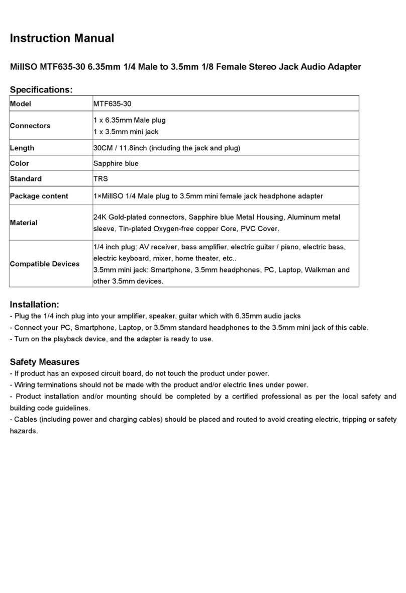 MillSO MTF635-30 instruction manual