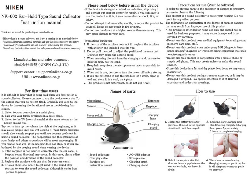 NIKEN NK-002 instruction manual