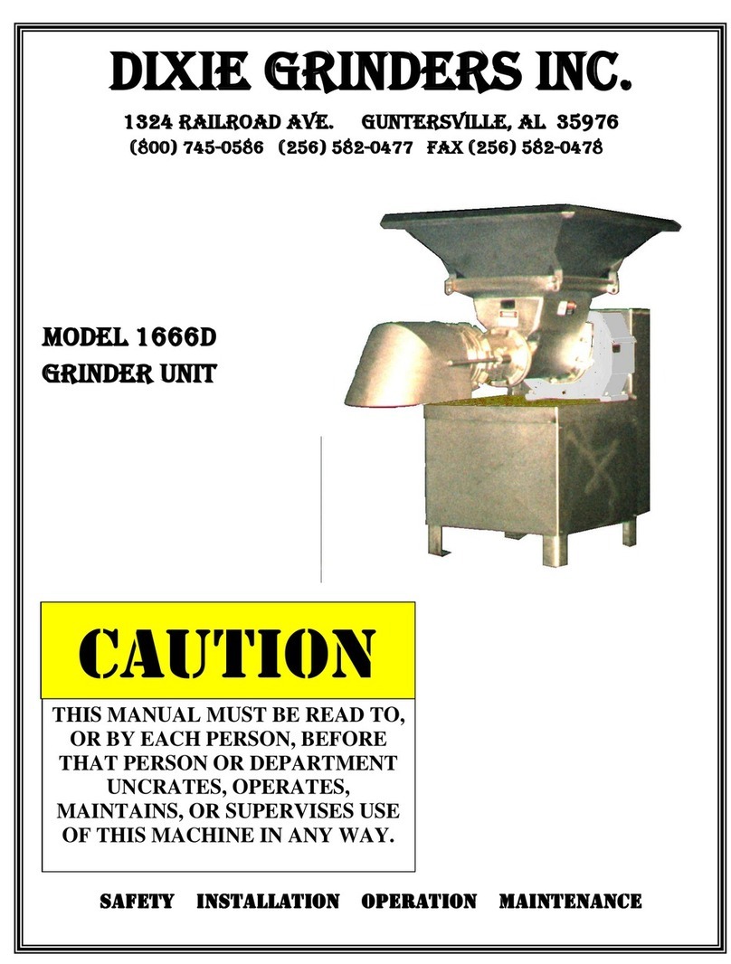 DIXIE GRINDERS 1666D manual