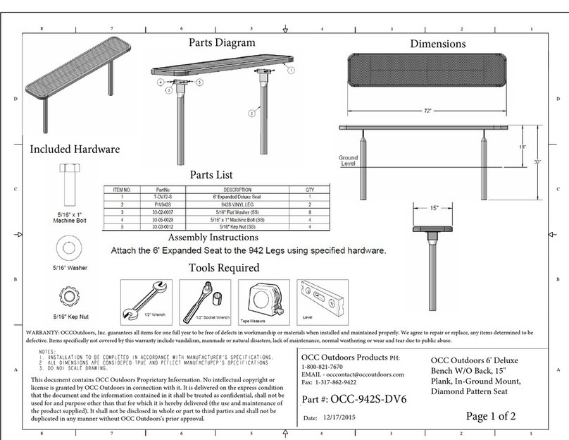 OCC Outdoors Products OCC-942S-DV6 manual