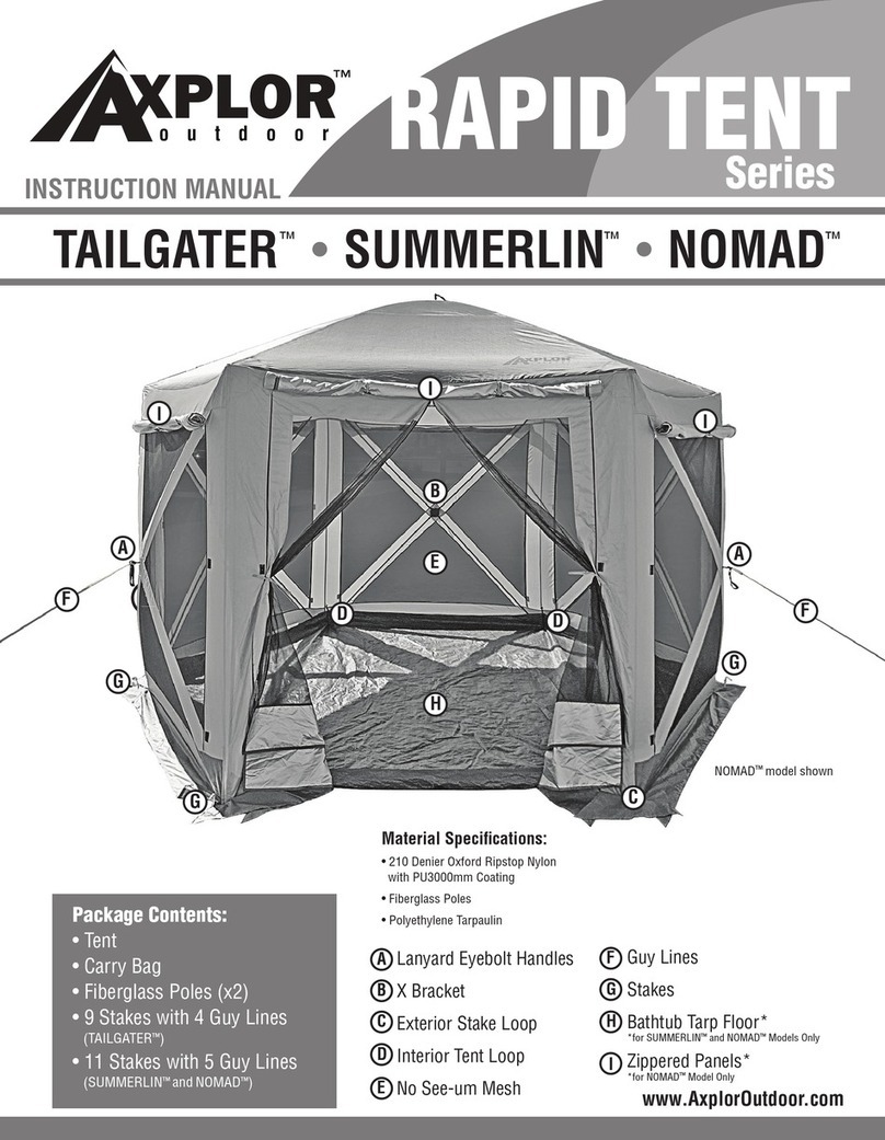 Axplor outdoor RAPID TENT Series instruction manual
