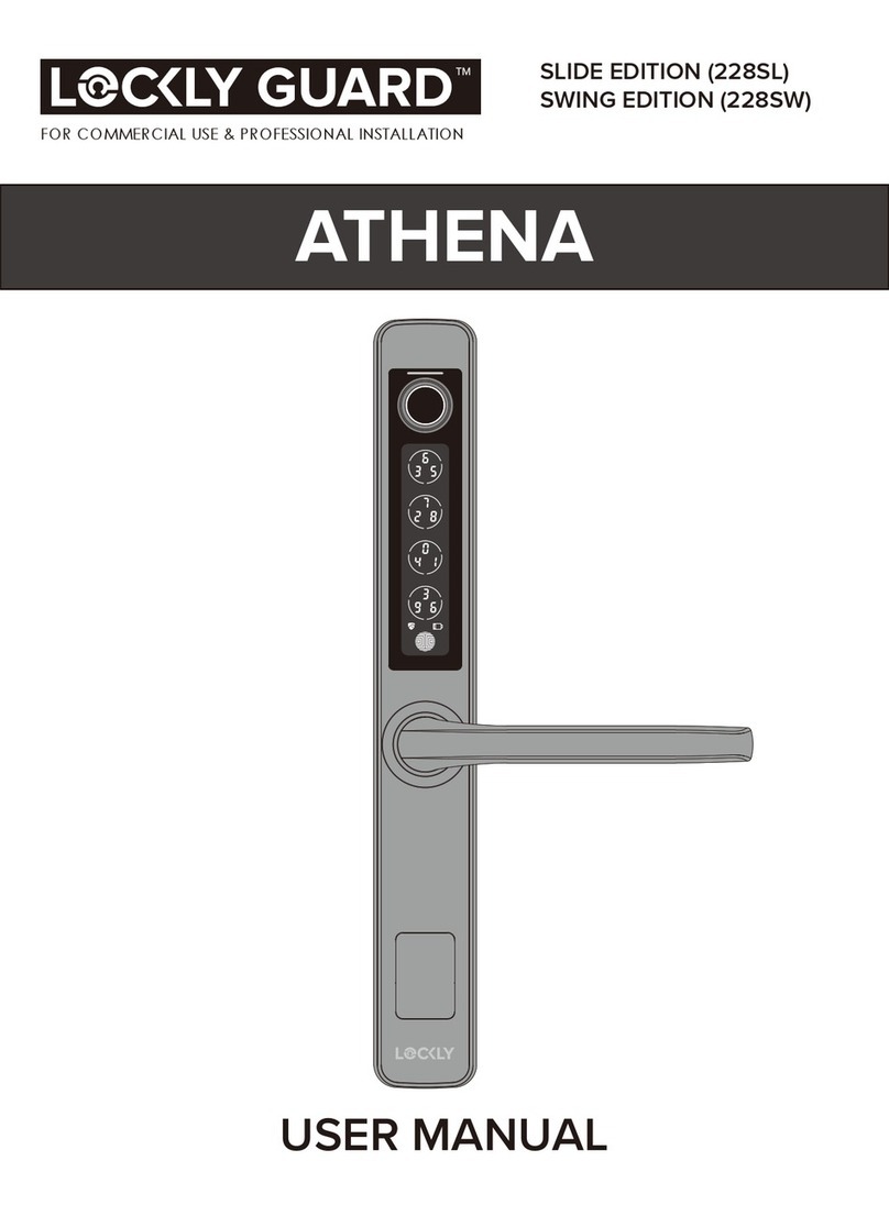 Lockly Pro LOCKLY GUARD ATHENA SLIDE EDITION 228SL user manual