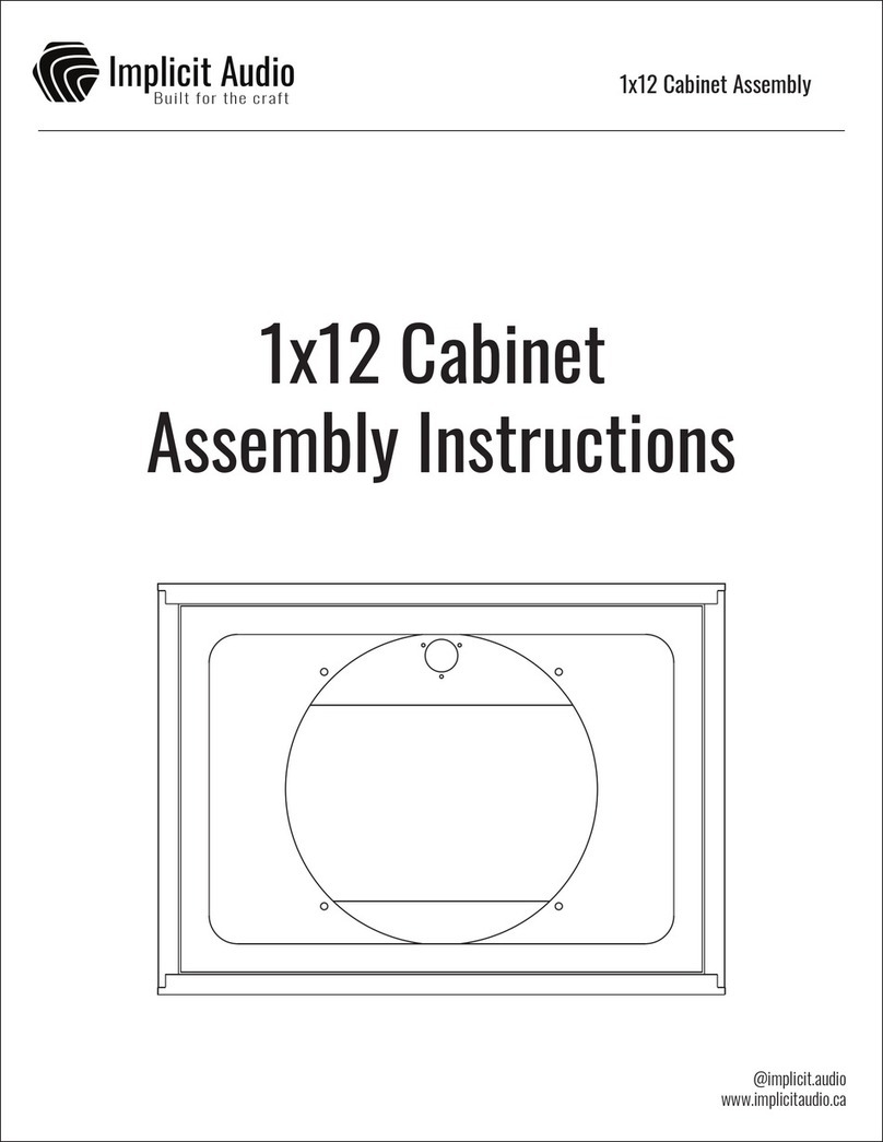 Implicit Audio 1x12 Cabinet Assembly instructions