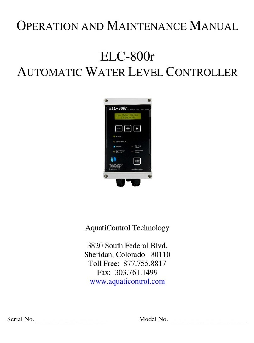 AquatiControl Technology ELC-800r Operation and maintenance manual AquatiControl Technology ELC-800r Operation and maintenance manual