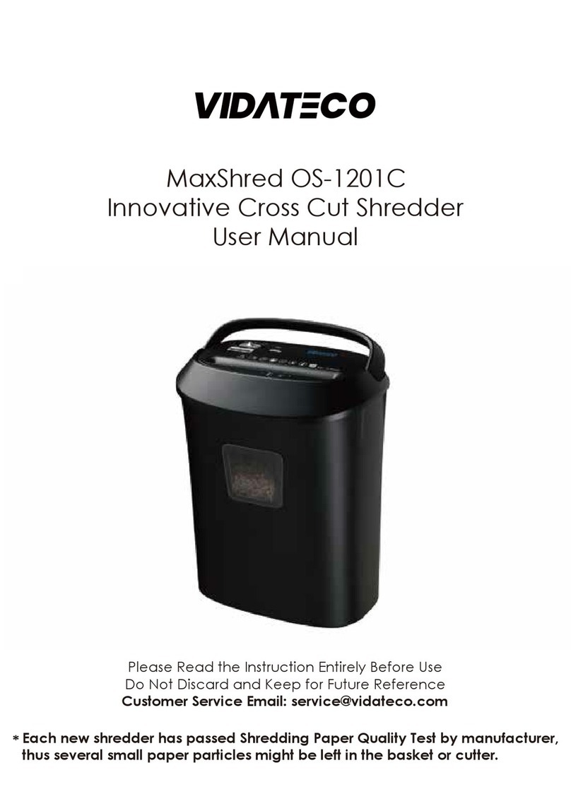 VIDATECO MaxShred OS-1201C user manual