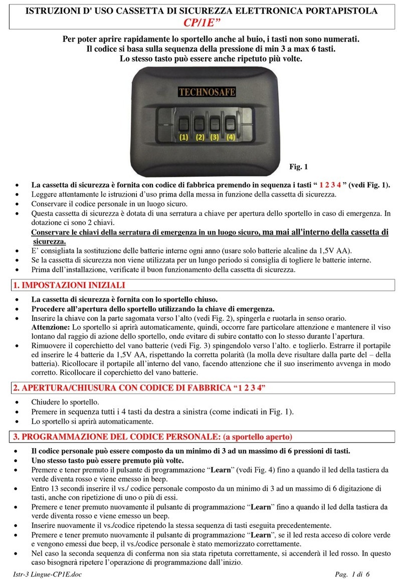 TECHNOSAFE CP/1E Instruction to use