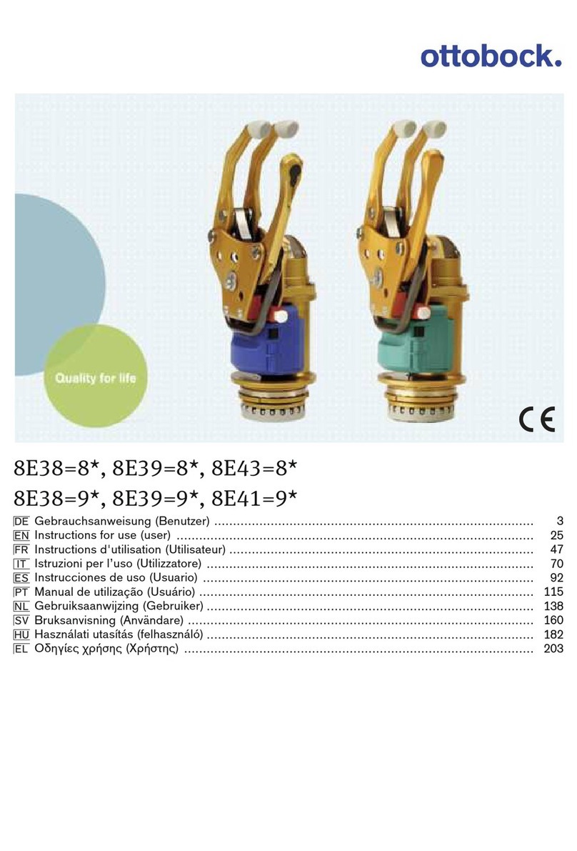 Otto Bock 8E38 8 Series Instructions for use