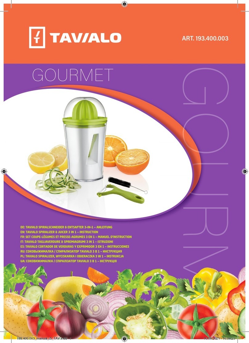 TAVIALO GOURMET instructions