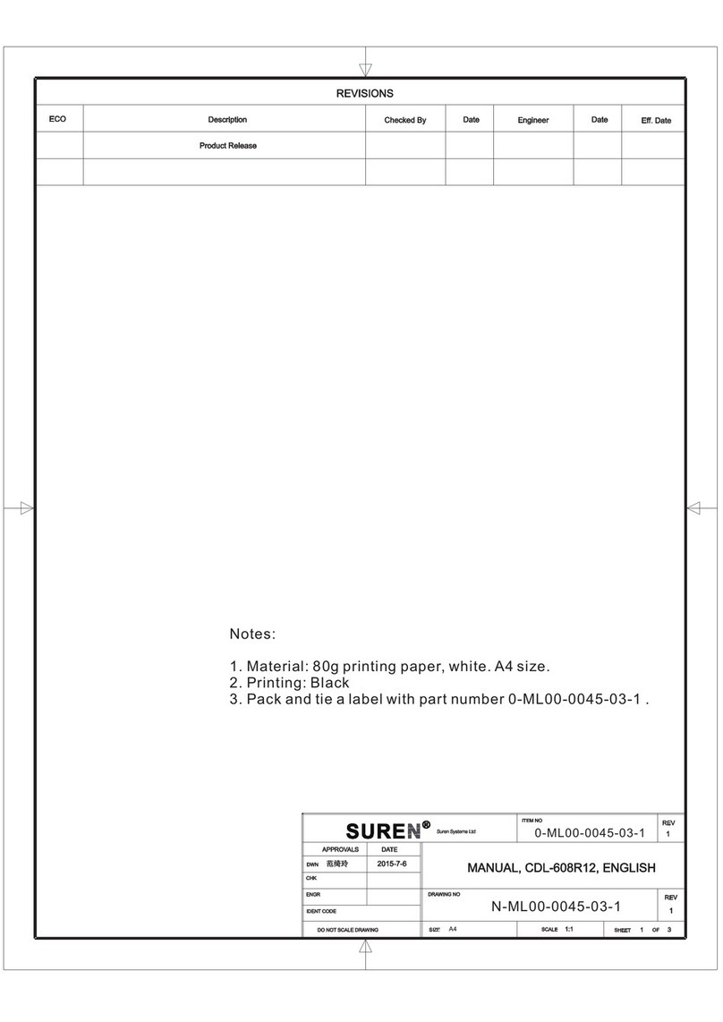 SUREN CDL-608R12 quick start guide