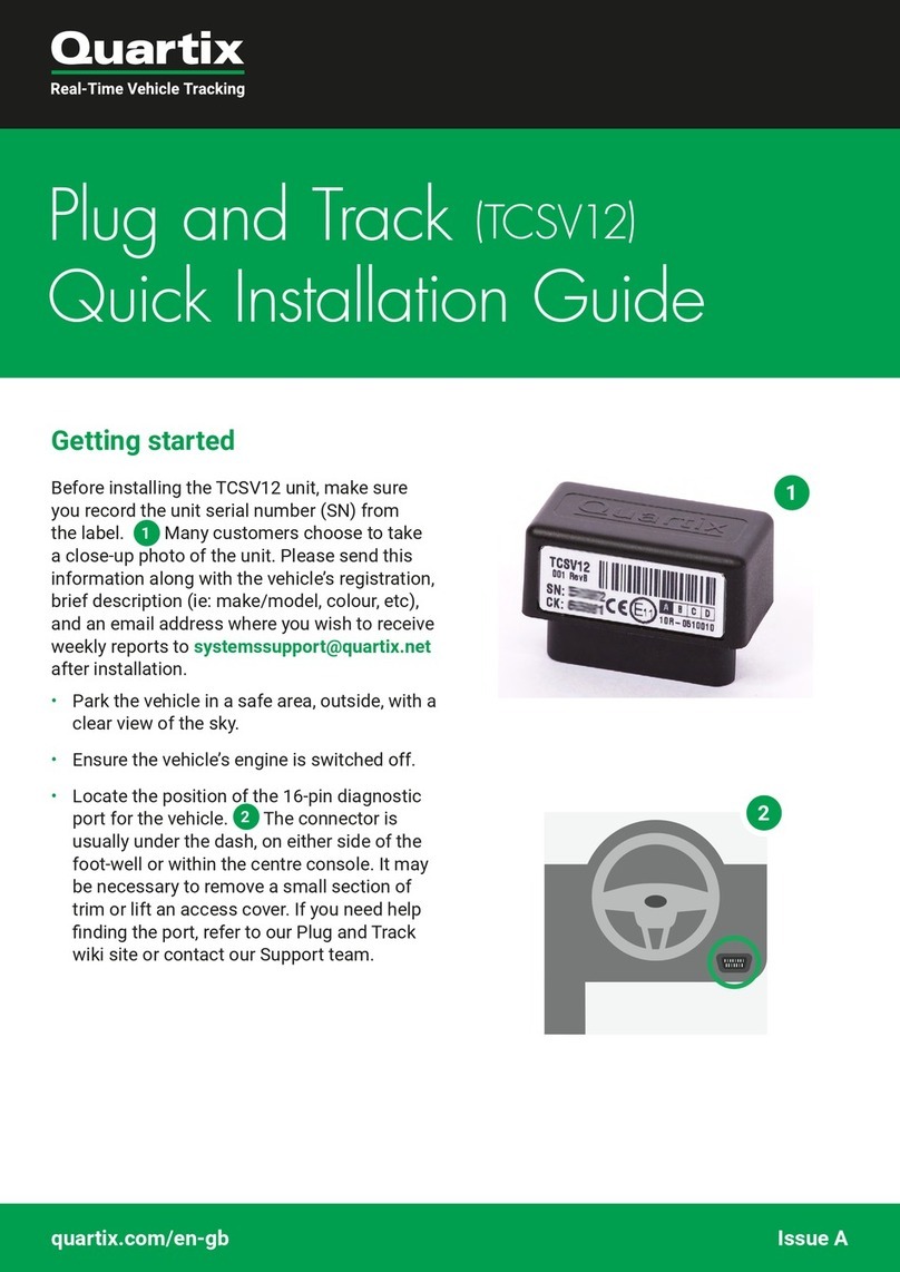 Quartix Plug and Track User manual