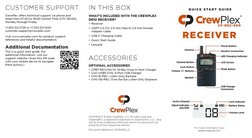 CrewPlex CP-REC-900 quick start guide