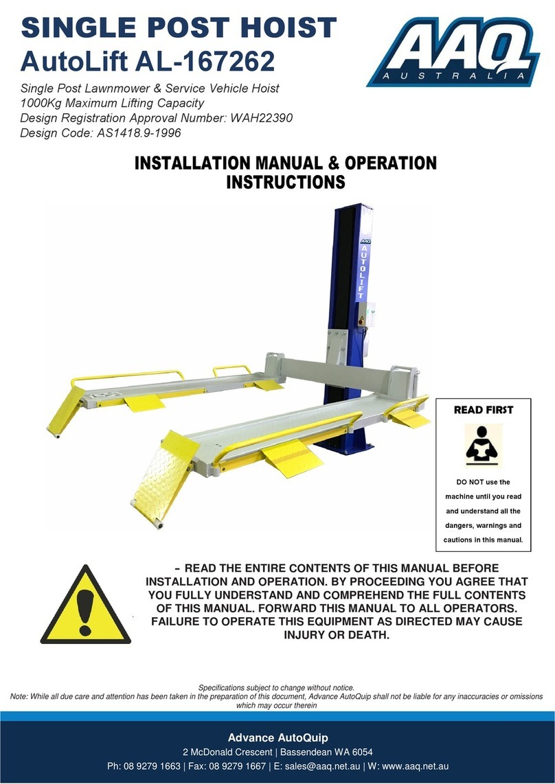 AAQ AutoLift AL-167262 User manual