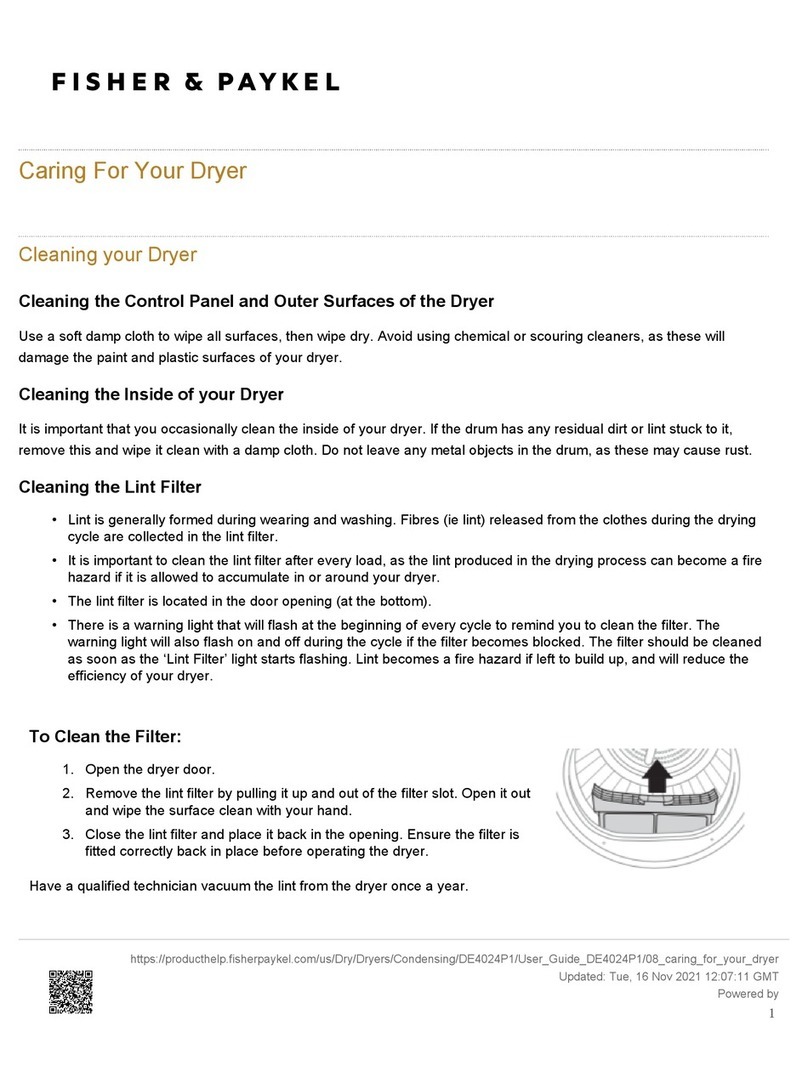 Fisher & Paykel DE4024P1 User manual