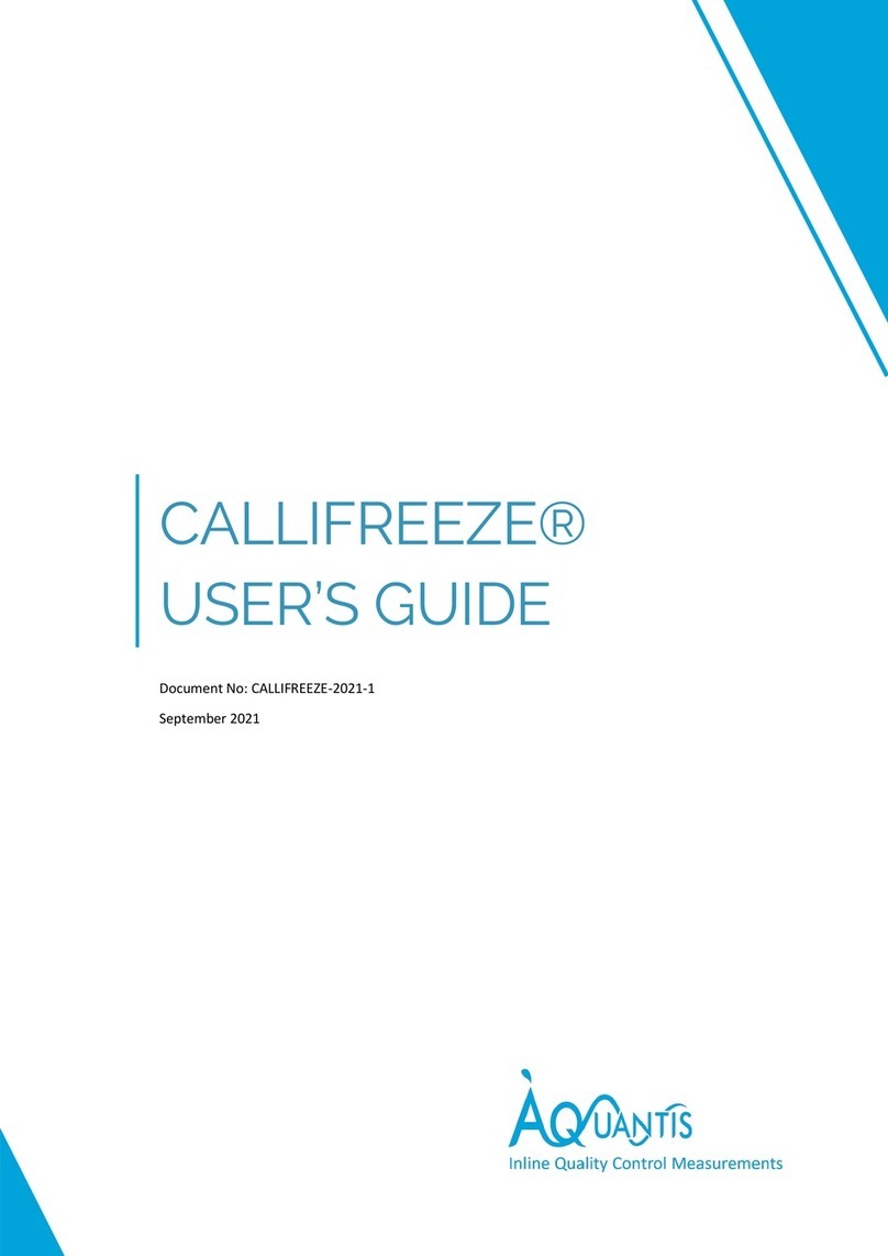 AQUANTIS CALLIFREEZE user guide