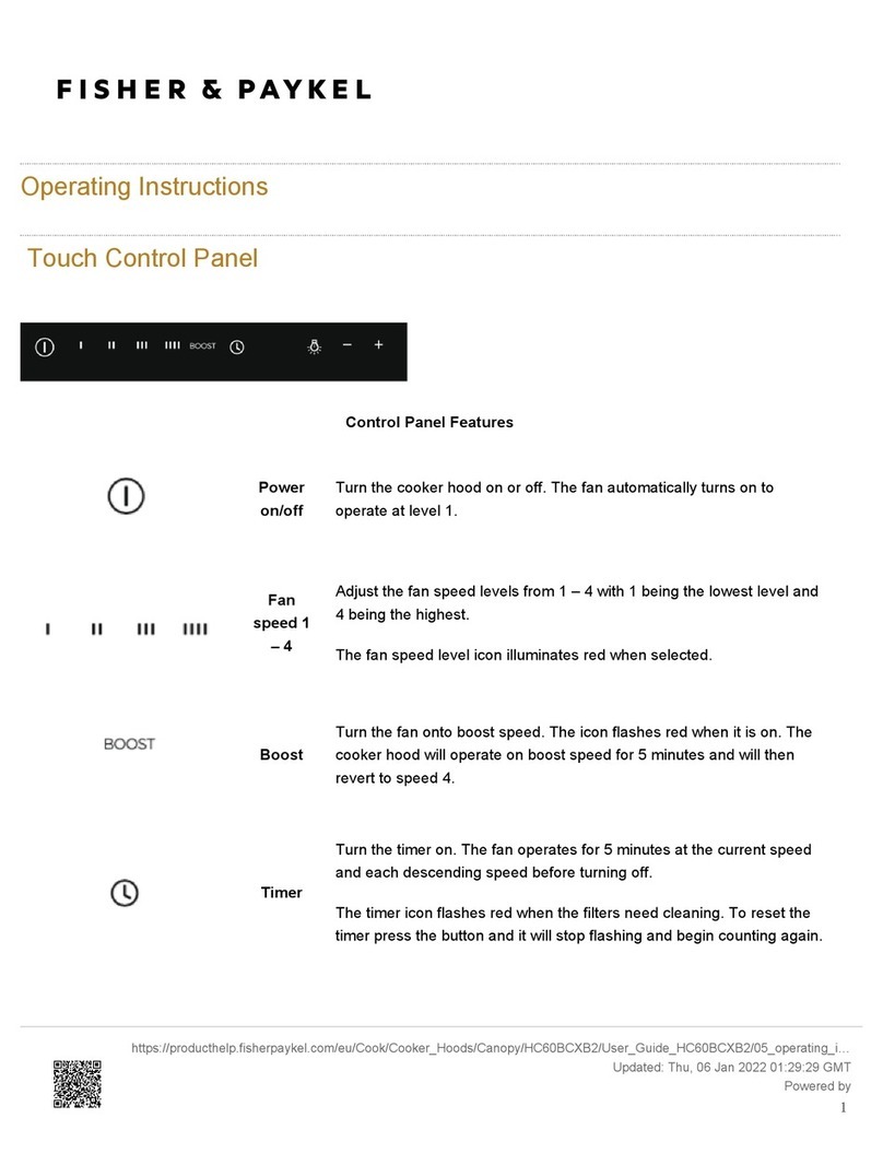Fisher & Paykel HC60BCXB2 User manual