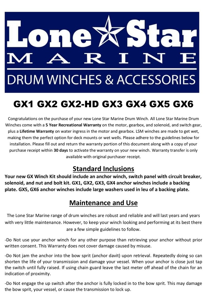 Lone Star Marine GX1 MAINTENANCE AND USE