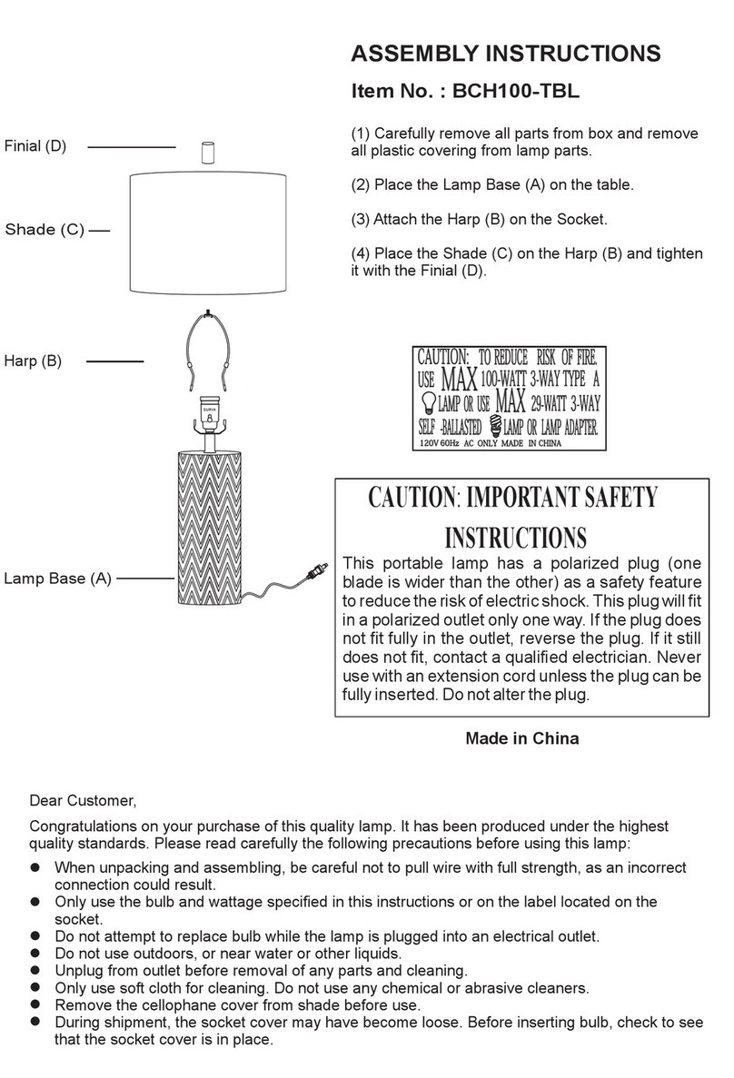 Surya BCH100-TBL User manual
