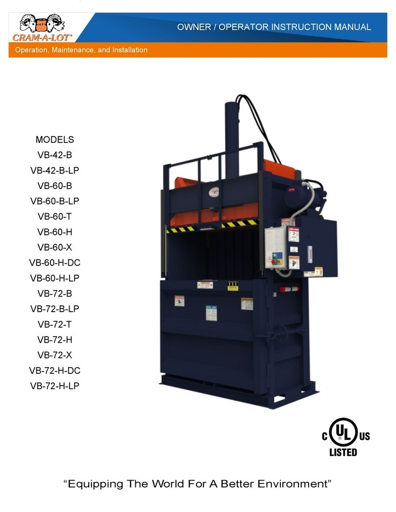 CRAM-A-LOT VB-42-B Owner & operator instruction manual