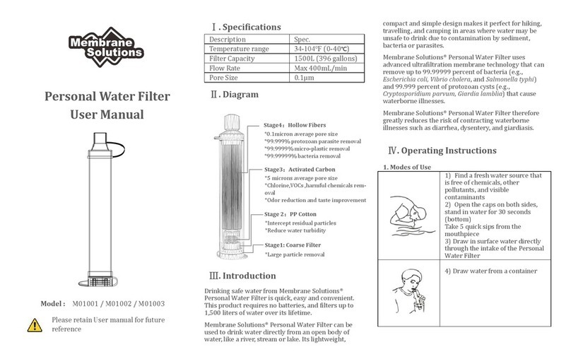 Membrane Solutions M01001 user manual Membrane Solutions M01001 user manual