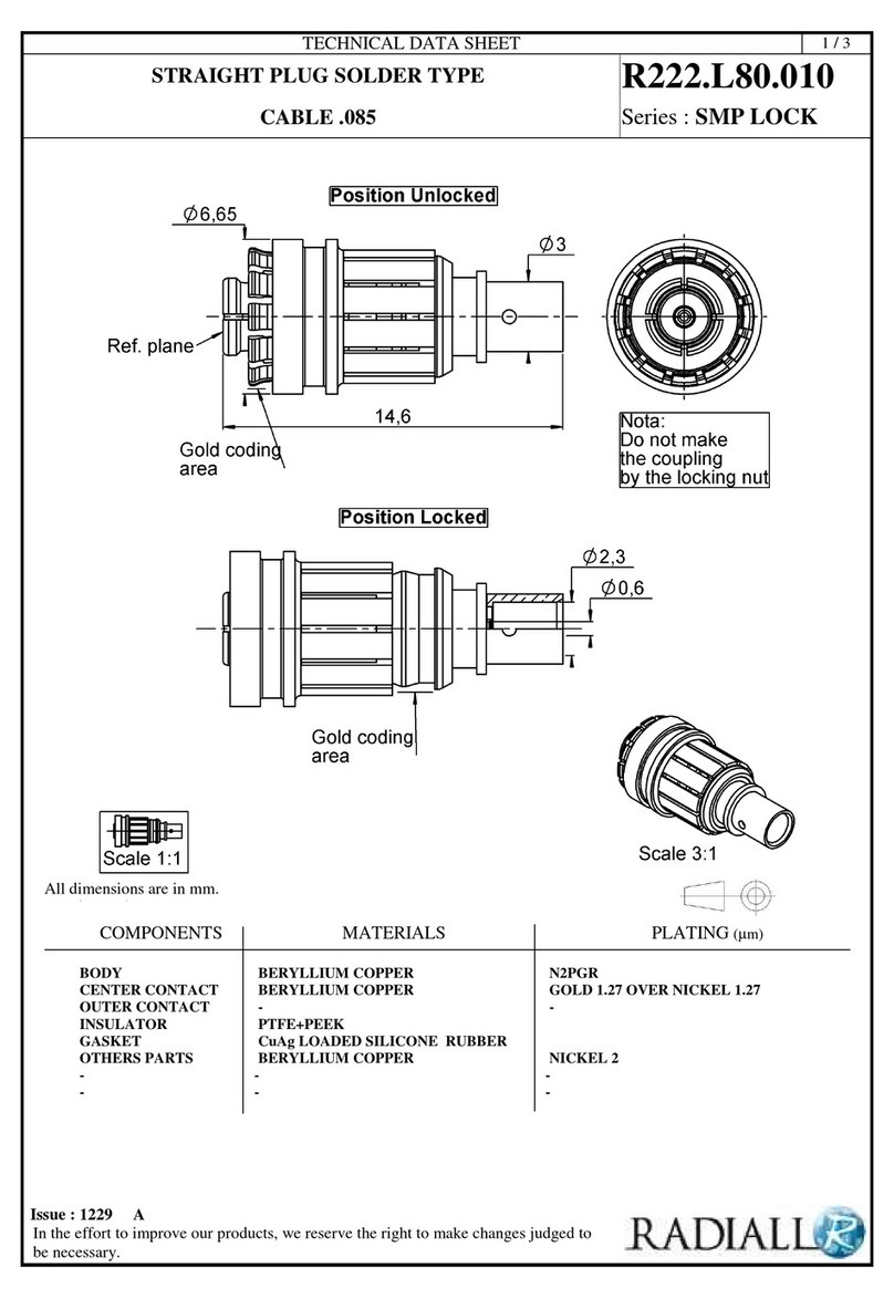 Radiall SMP LOCK Series Technical data sheet
