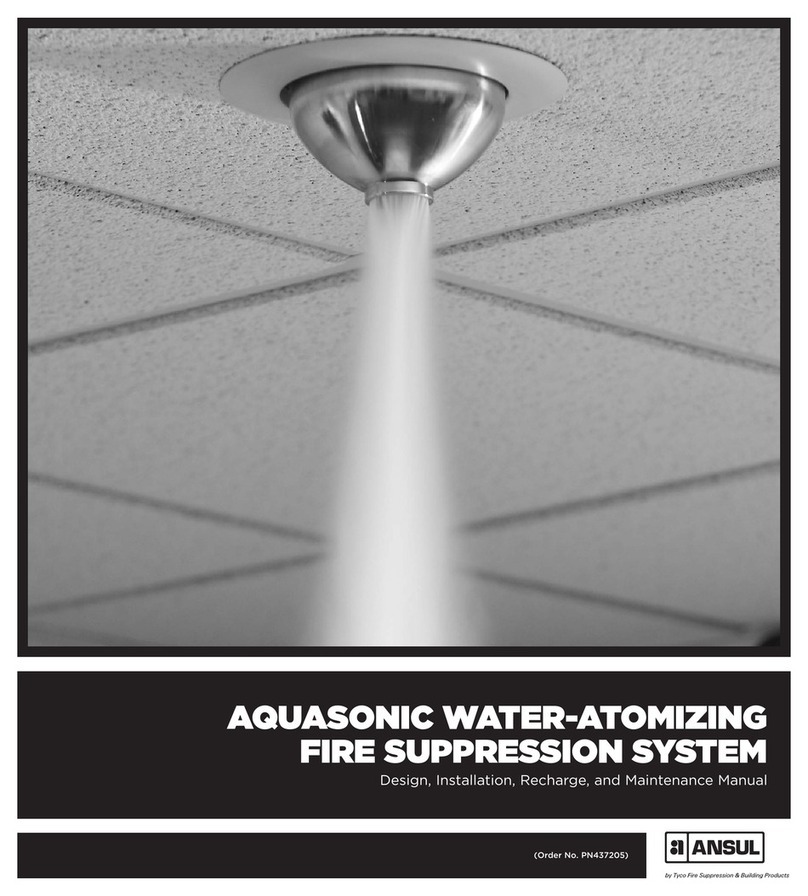 Tyco Fire Suppression & Building Products ANSUL AQUASONIC Design, Installation, Recharge, and Maintenance Manual Tyco Fire Suppression & Building Products ANSUL AQUASONIC Design, Installation, Recharge, and Maintenance Manual