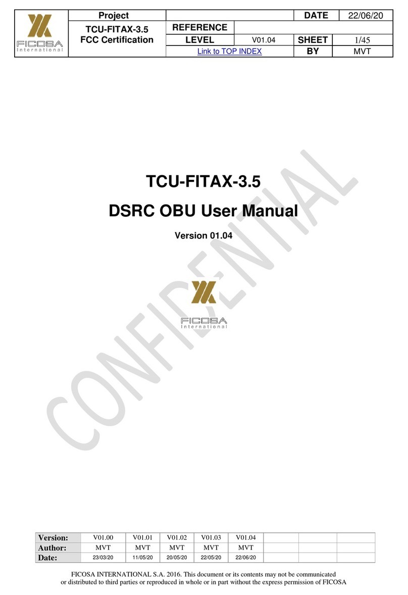 Ficosa TCU-FITAX-3.5 User manual