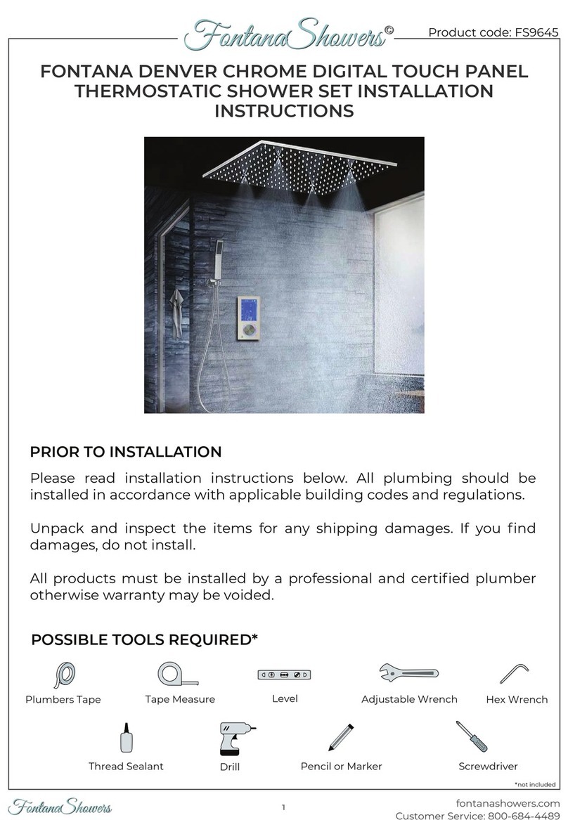 Fontana Showers FS9645 installation instructions