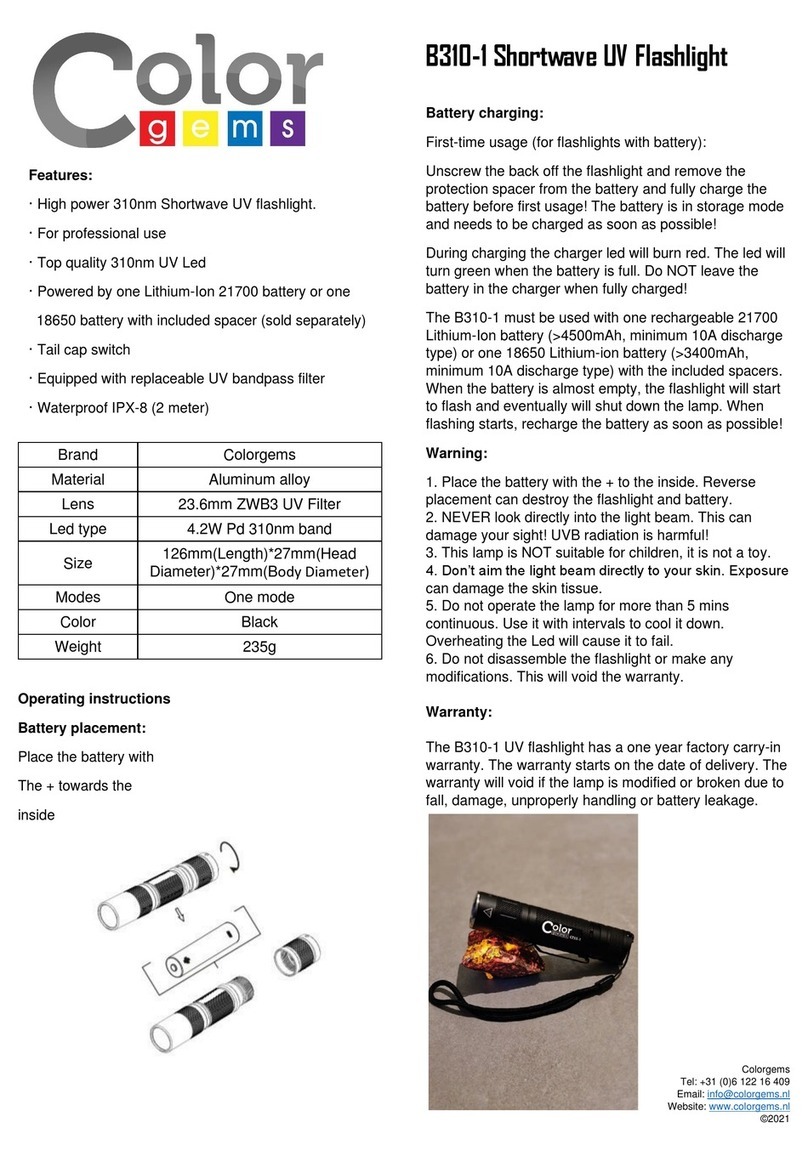 ColorGems B310-1 User manual