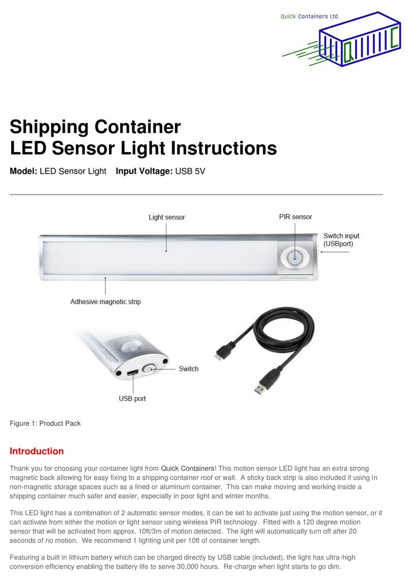 Quick Containers LED Sensor Light instructions