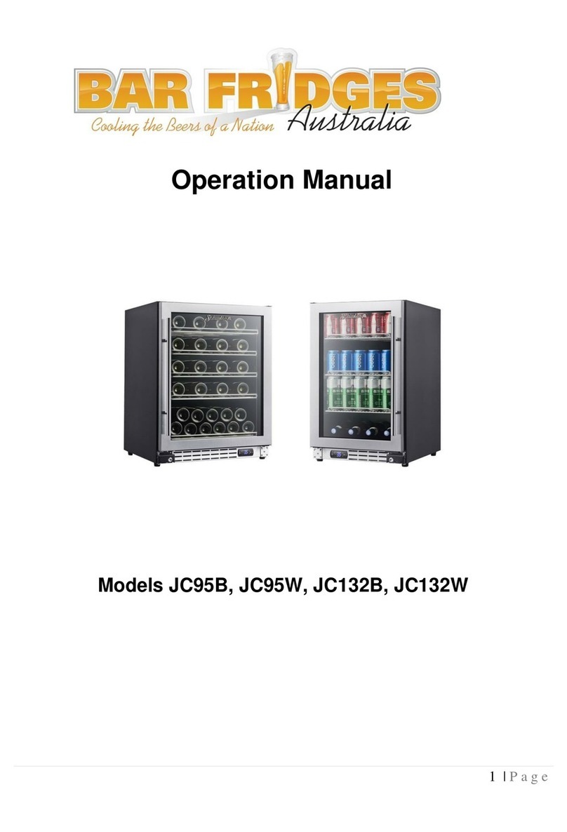 BAR FRIDGES JC95B Operation manual