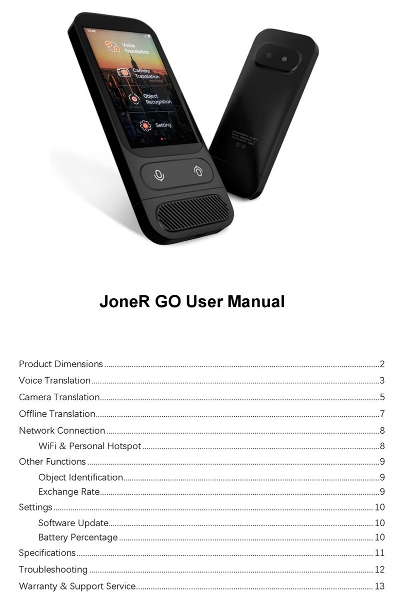 Alcorrect JoneR GO User manual